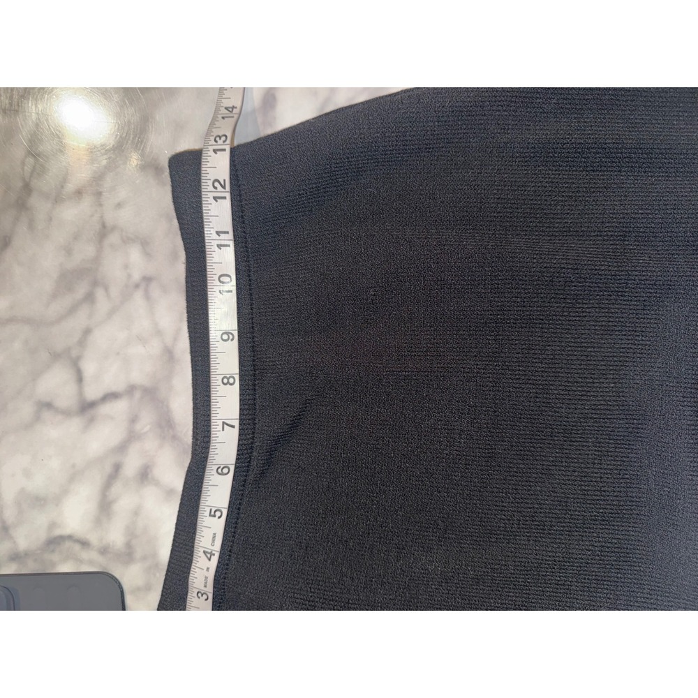 St. John Caviar Black Knit Pencil Skirt Wool Rayon Santana Size 2 - Picture 5 of 9